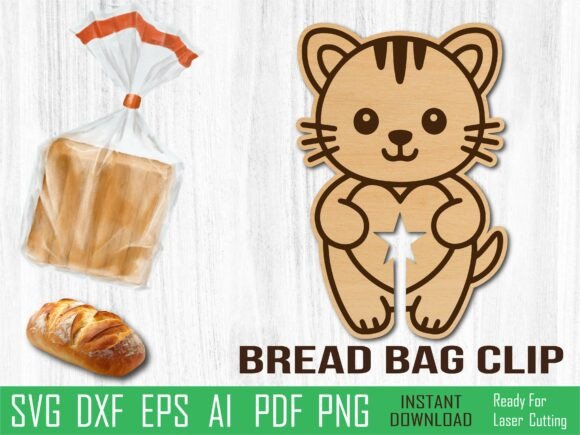 Cat Bread Bag Clip SVG Review