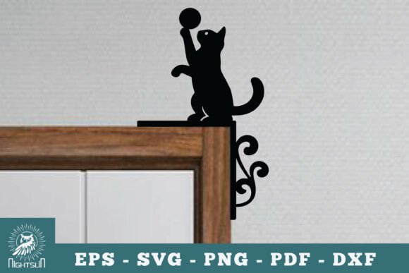 Cat Door Corner Lasercut SVG 10