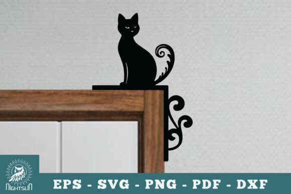 Cat Door Corner Lasercut SVG 2
