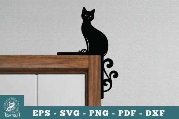 Cat Door Corner Lasercut SVG 4
