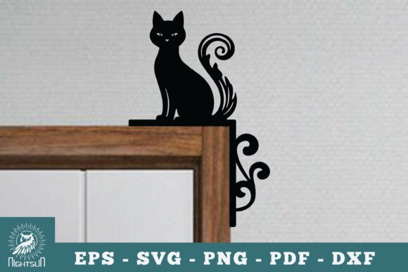 Cat Door Corner Lasercut SVG 5