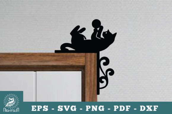 Cat Door Corner Lasercut SVG 8