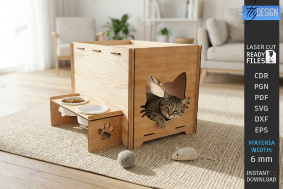 Cat House Laser Cut Mini Houses Pets