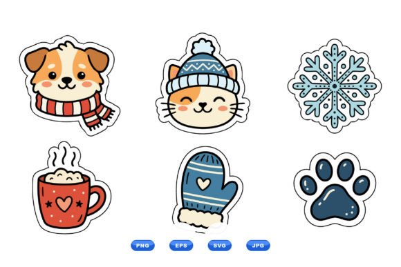 Cozy Winter Pet Clipart Pack