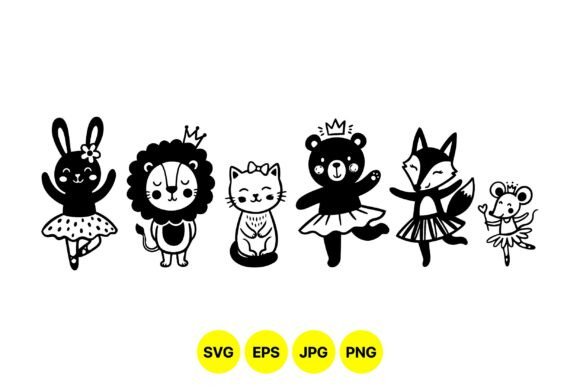 Cute Ballet Animal Characters