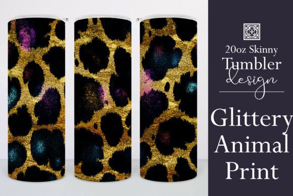 Glitter Animal Print Tumbler Wrap 4