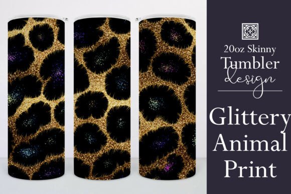 Glitter Leopard Print Tumbler Design 1