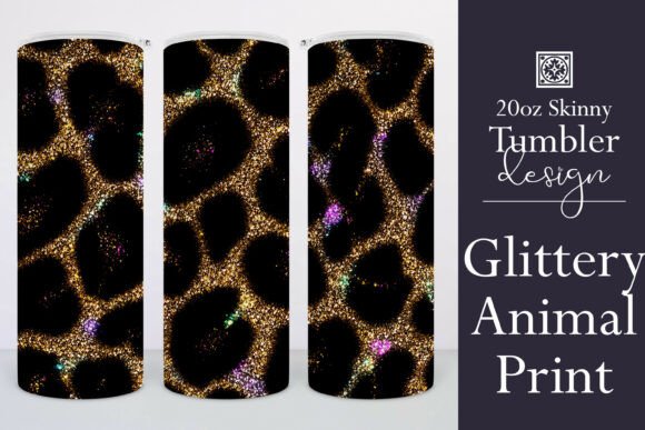 Glitter Leopard Print Tumbler Design 2