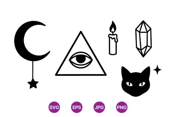 Mystical Occult Symbol Clipart Set