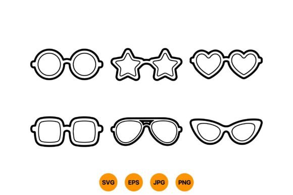 Retro Sunglasses Clipart Pack