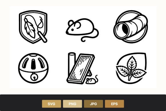 Rodent Pest Control Vector Icons