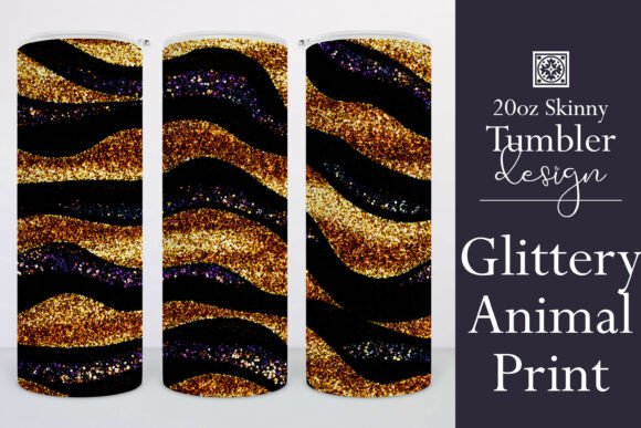 Tiger Stripes Glittery Tumbler Wrap 5