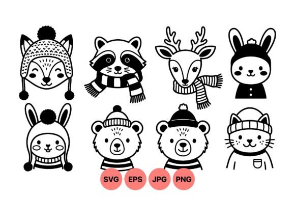 Winter Animal Clipart Collection